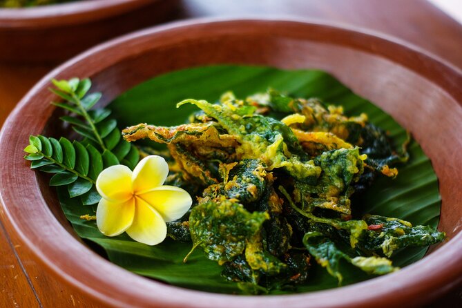 Balinese Vegan Cooking Class with Fresh Harvesting & Garden Tour - Lunch with hills and Mount Agung in the distance