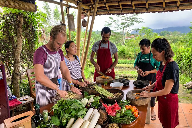 Balinese Vegan Cooking Class with Fresh Harvesting & Garden Tour - First stop: picking food in the organic garden