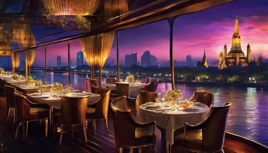 Bangkok: White Orchid Chao Phraya Dinner Cruise free Beer - The Chao Phraya sights from the open-air deck