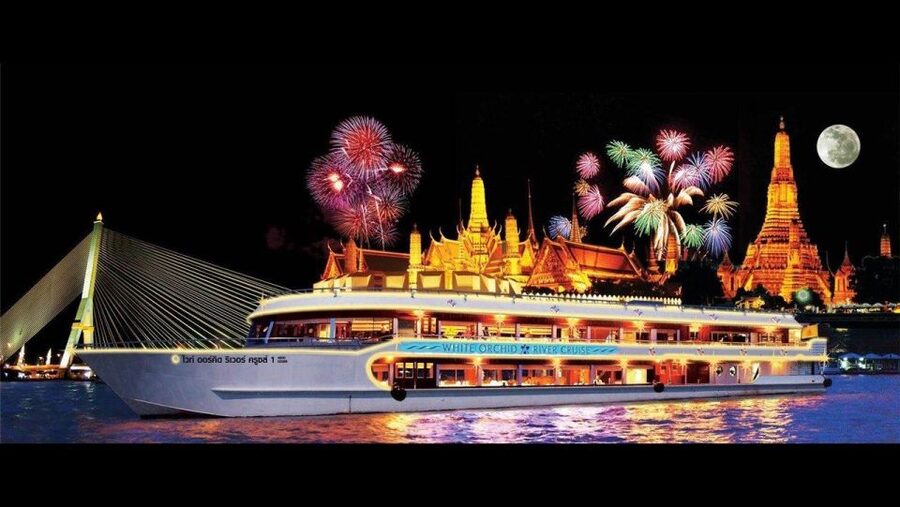 Bangkok: White Orchid Chao Phraya Dinner Cruise free Beer - How the $35 price works for your evening