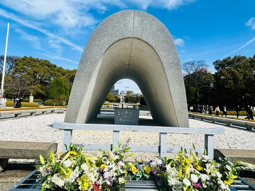 Bomb to bloom Highlights of Hiroshima walking group tour - Entering the Hiroshima Peace Memorial Museum