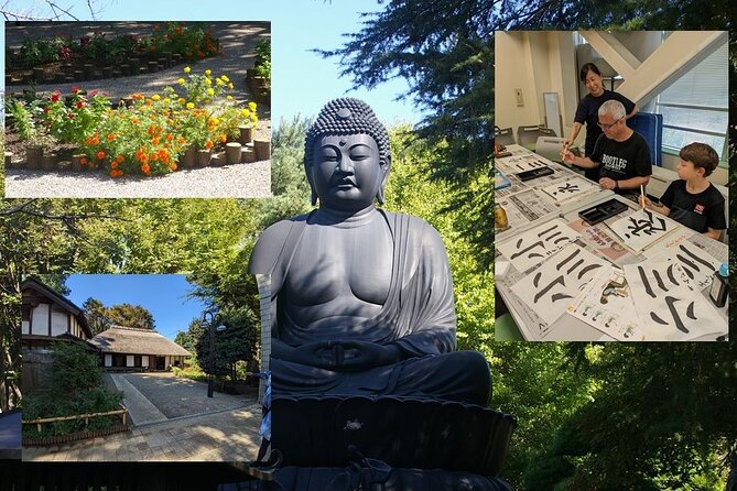 Calligraphy and Tokyo Great Buddha, Botanical garden, art museum - Akatsuka Botanical Garden Adds a Green Pause