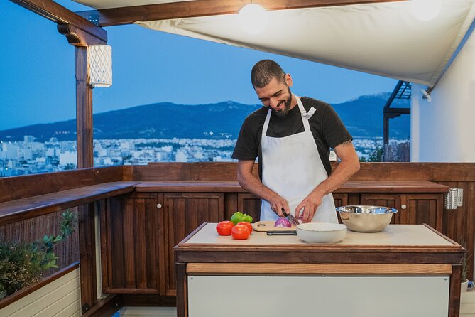 Cooking Class at Diamond Roof Garden - Starting with tzatziki, feta, and Greek flatbread