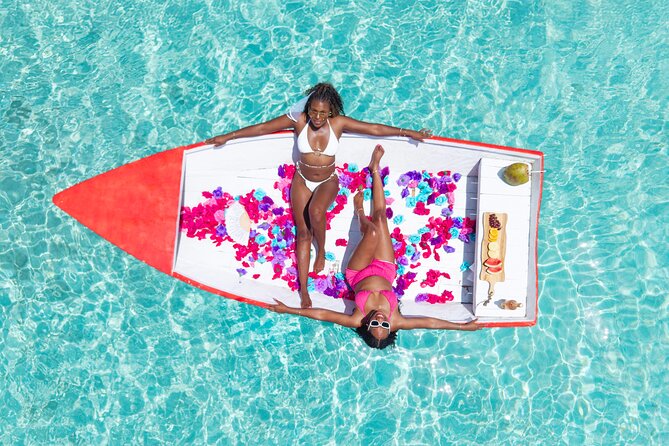 Dushi Boat Drone Photoshoot | Free Champagne | Fruits and Flowers - Champagne, coconut, fruit, and flowers