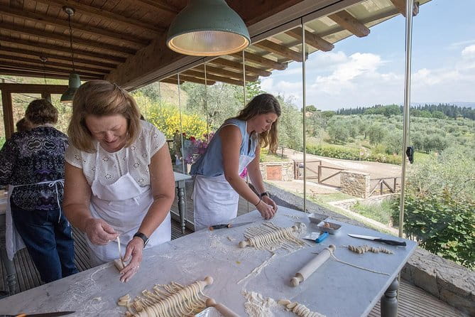 Florence Cooking Class with Wine Pairing in Mirella's Garden Home - From chopping to a long Tuscan meal