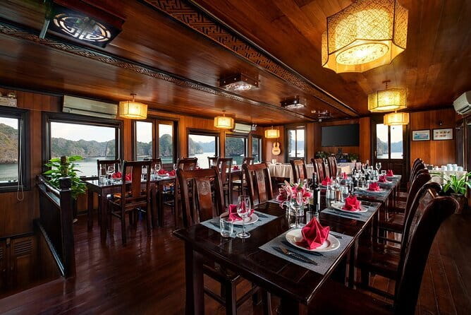 Garden Bay Cruises - Traditional Wooden Boat to Bai Tu Long Bay - Boarding at noon and settling into the cabin