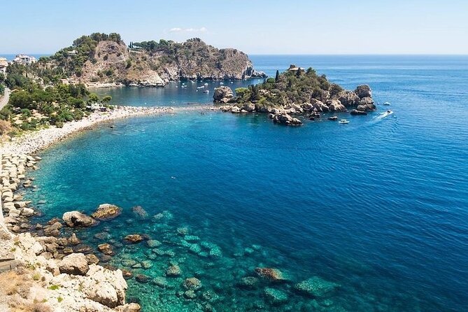 Giardini Naxos, Taormina and Isola Bella Boat Tour - Leaving Giardini Naxos and crossing the bay