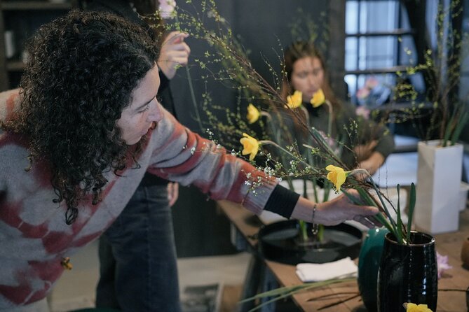 Ikebana Traditional Japanese Art of Flower Arranging - A small group in a Kyoto home setting