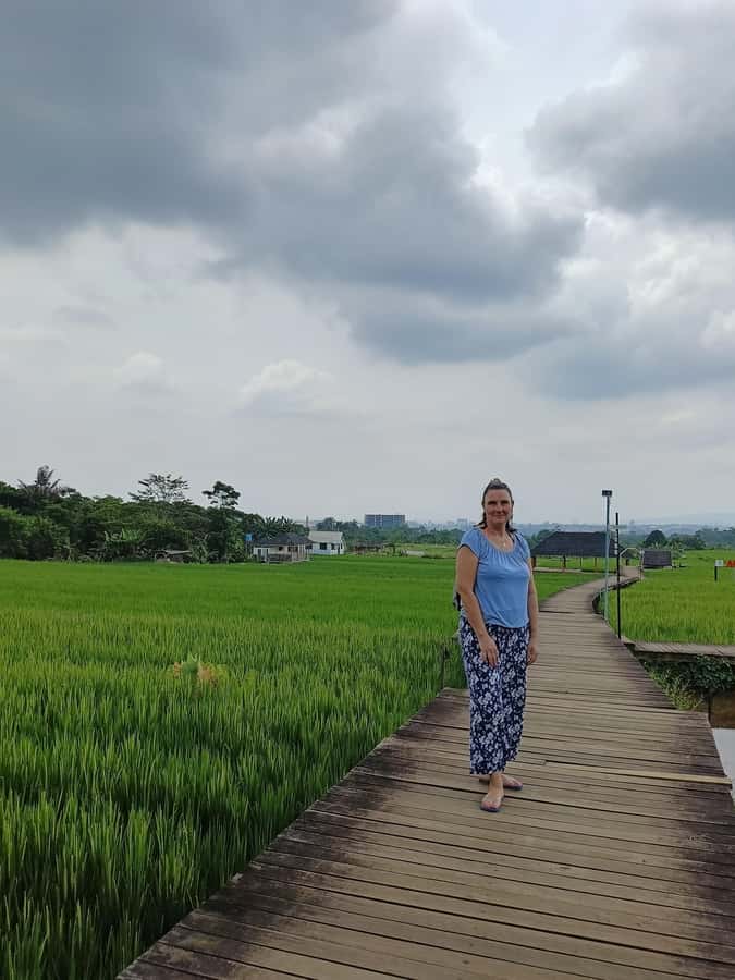 Jakarta Bogor Botanical Garden, Waterfall and Rice Terrace - Walking to Nangka Waterfall
