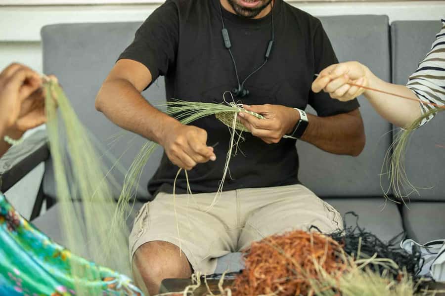 Kigali: Traditional Basket Weaving in a Garden - A Thoughtful Way to Shop for Rwandan Crafts