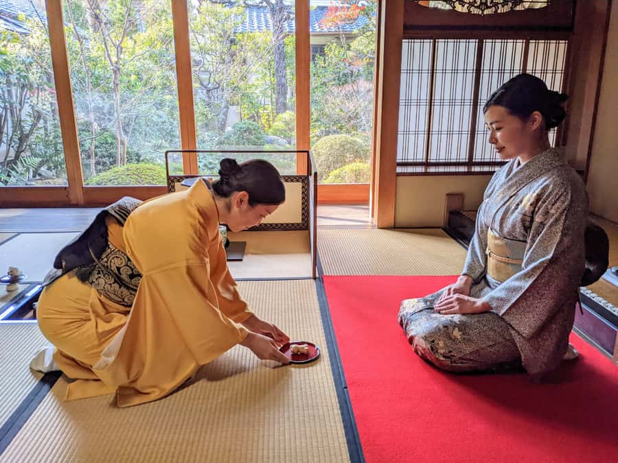 Kyoto: Private Tea Ceremony with a Garden View - The first room: sweets, gardens, and tea culture