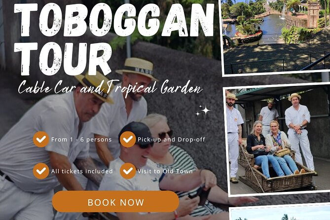Madeira Highlights: Toboggan, Garden & Cable Car (All-Inclusive) - From Funchal to Monte by cable car