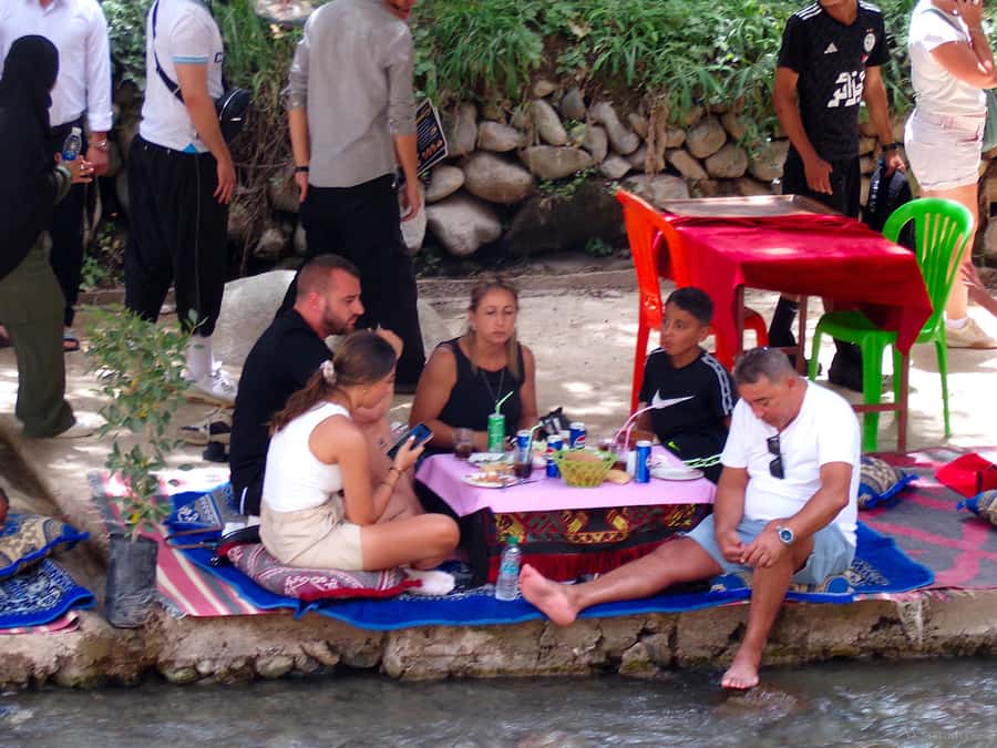Marrakech: Anima Garden, Saffron Farm and Ourika Valley Trip - Lunch beside the Ourika River in Setti Fatma