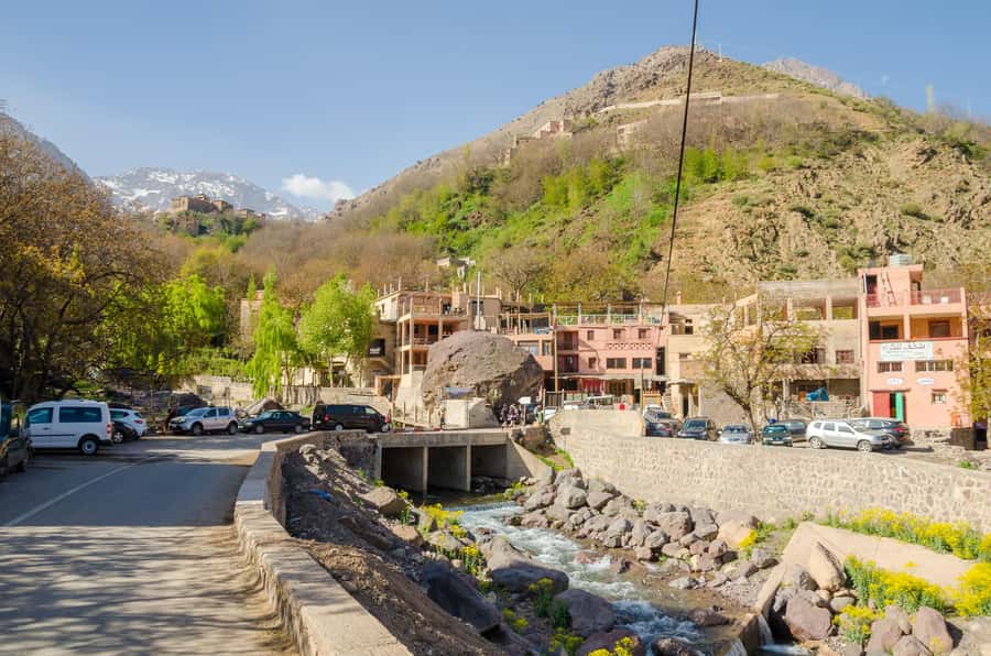 Marrakech: Anima Garden, Saffron Farm and Ourika Valley Trip - Walking toward the first Setti Fatma waterfall
