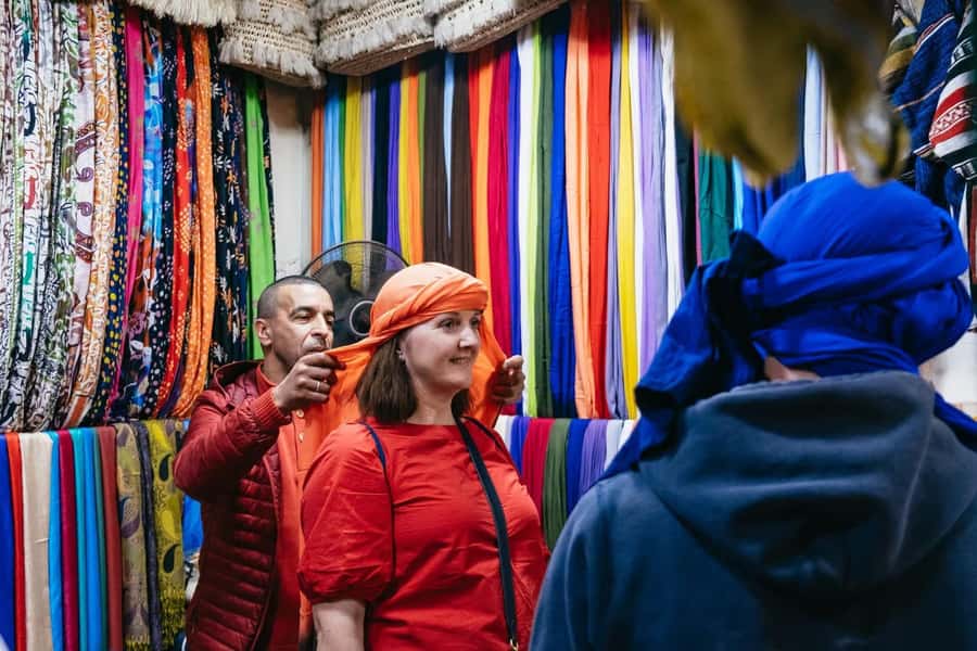 Marrakech: Ben Youssef, Secret Garden, & Souks Walking Tour - The Medina and Souk Semmarine show Marrakech at work