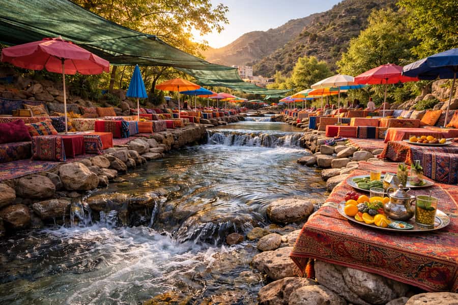 Marrakech: Ourika Valley Full-Day Atlas Mountain Guided Tour - Arriving beside the Ourika River