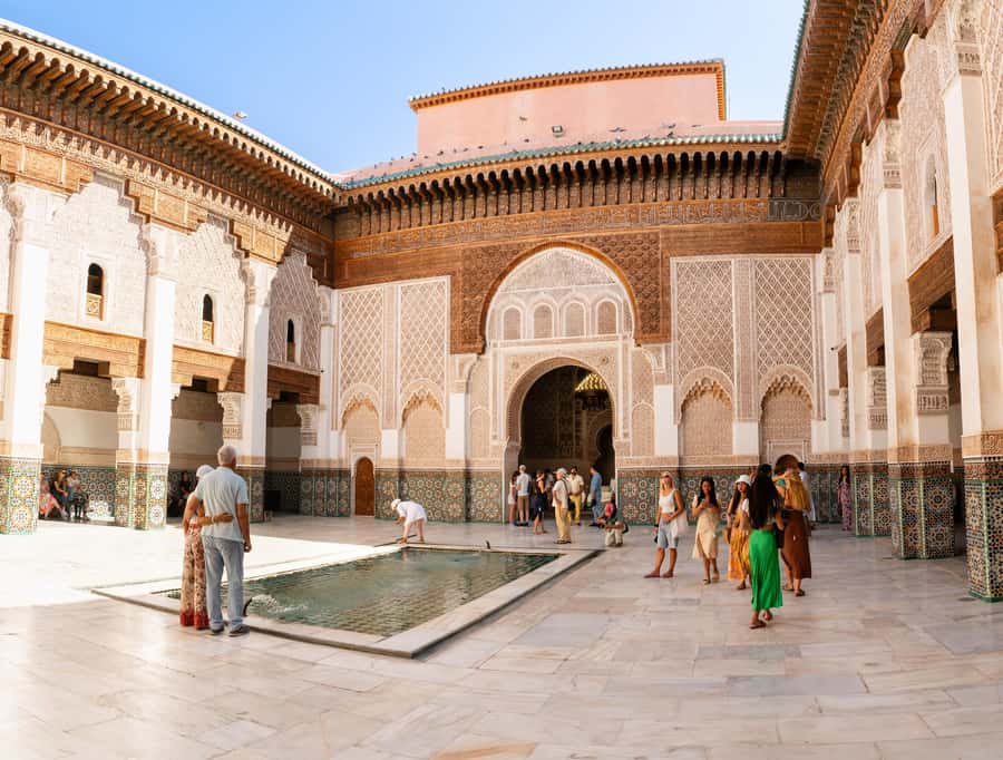 Marrakesh: Bahia Palace, Ben Youssef Medersa & Secret Garden - Bahia Palace and the details above eye level