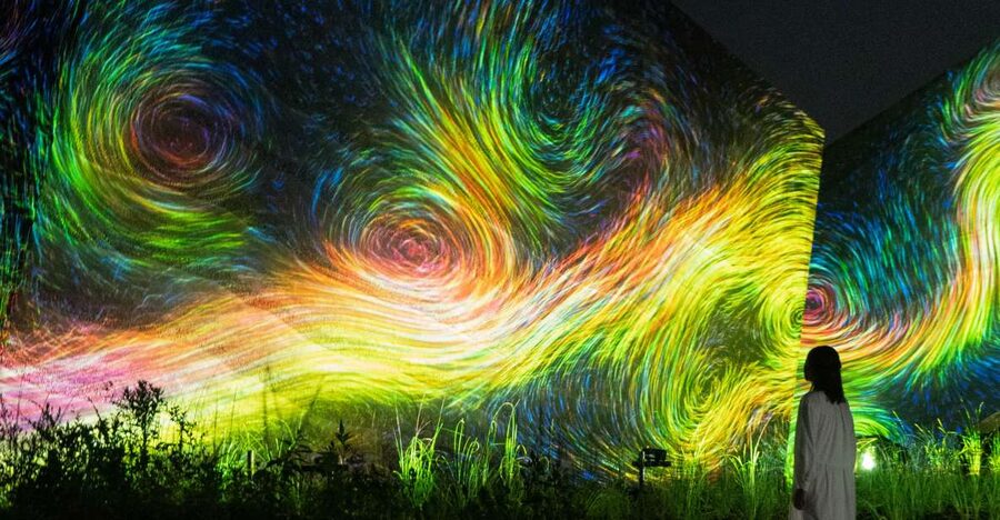 Osaka: teamLab Botanical Garden Entry Ticket - The central pond, trees, and the best places to slow down