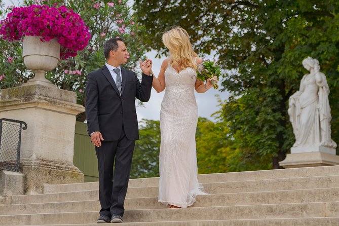 Paris Luxembourg Garden Wedding Vows Renewal Ceremony with Photo Shoot - Meeting point, booking, and cancellation