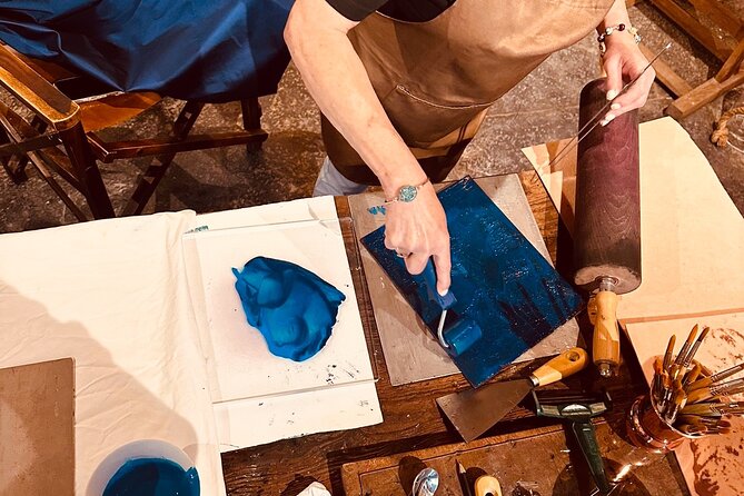 Print on Lake Como silk & paperXylography + Villa Melzi Gardens - Making Color the Old-Fashioned Way in Bellagio