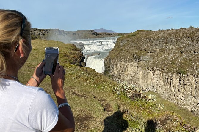 Private Guided Tour Golden Circle & Friðheimar Greenhouse Iceland - Strokkur at Geysir: wait for the sudden burst