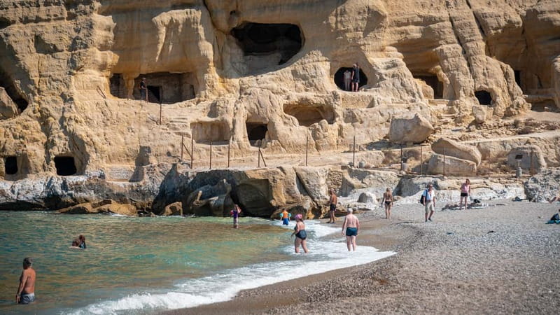 Rethymno:Matala ,Agia Galini,Botanic Garden & Spili Day Trip - Agia Galini, a quick look at a steep seaside village