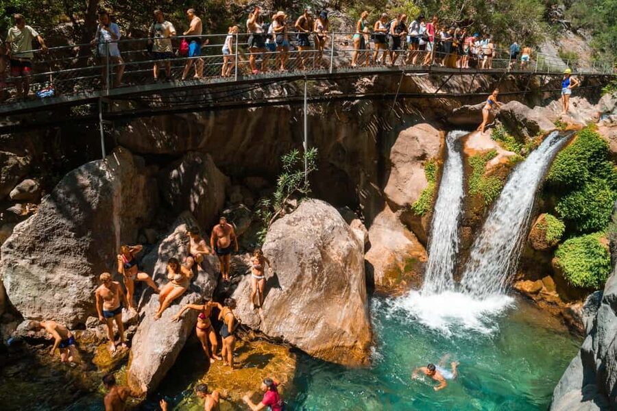 Sapadere Tour with Dimçay Lunch, Cave, Tropical Fruit Garden - Lunch above the Dimçay River
