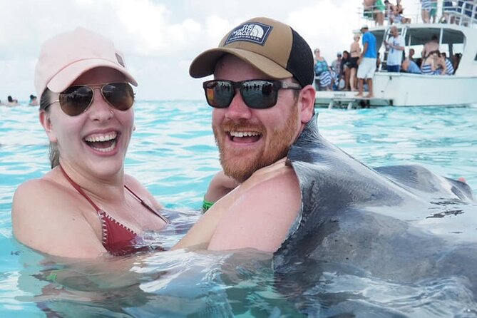 Stingray City and Coral Gardens - Meeting the stingrays in 2 to 5 feet of water