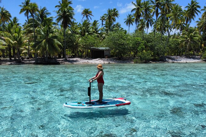 Tahaa Excursion in Electric Paddle Snorkeling Coral Garden - A snack with your feet in the lagoon