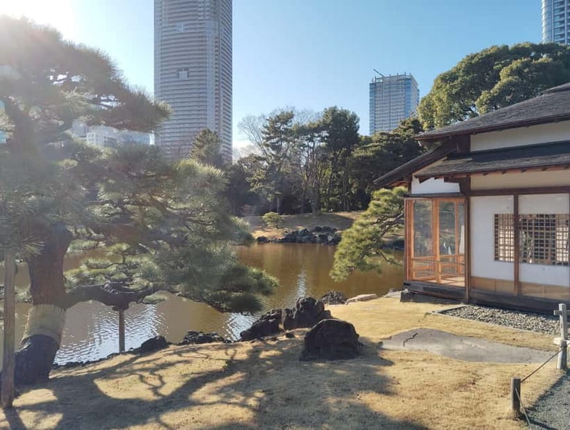 Tokyo: Hama-rikyu Garden Guided Tour with Entry Ticket - Walking through a garden shaped by seawater