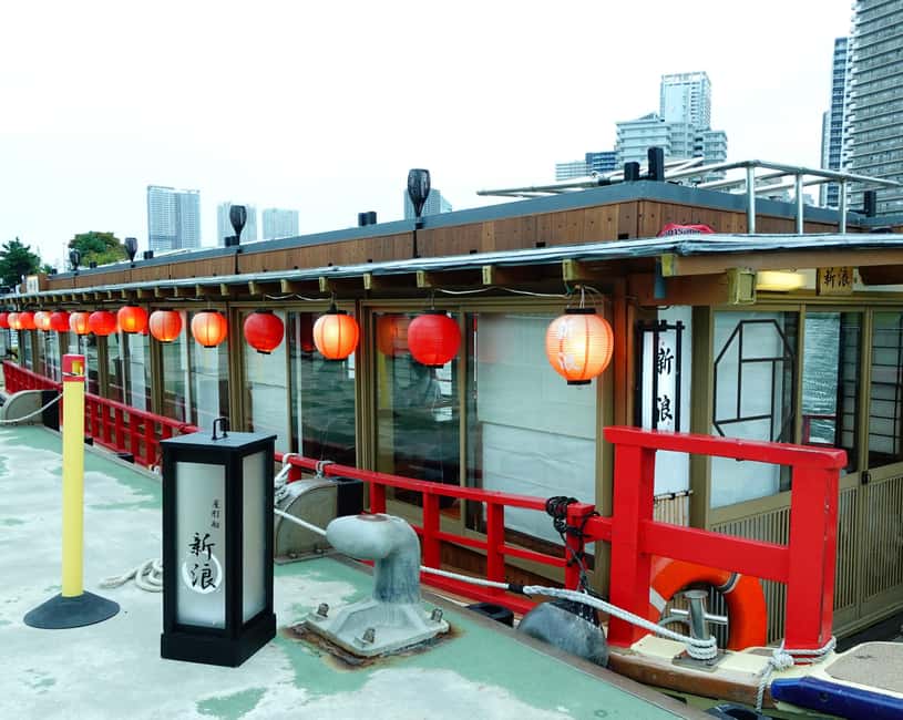 Tokyo: Rainbow Bridge Day Cruise Show and Only Soft Drinks - Tokyo Tower in the distance