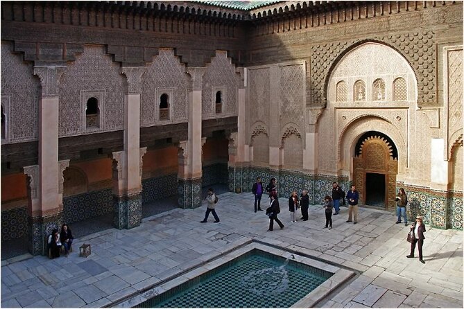 tour of marrakech-medina, souks, secret gardens,Madrassa& stories - Ben Youssef Madrasa rewards an extra entrance fee