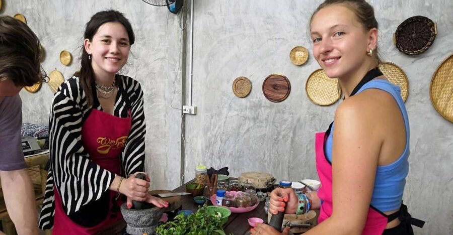 We Cook Thai Home Garden Cooking School - The meal at the end is part of the lesson