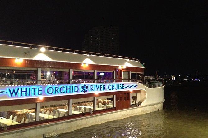 White Orchid Dinner Cruise at Bangkok with Pickup & Live Music - The riverside sights: Wat Arun, the Grand Palace, and Wat Phra Kaew