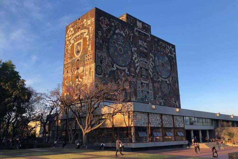 Xochimilco floating gardens, Coyoacan and UNAM murals - UNAM and Diego Rivera’s outdoor art